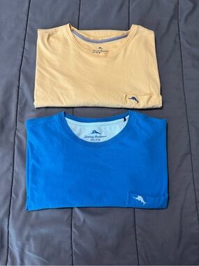 Mens Tommy Bahama T-Shirts Lot of 2 Blue and Yellow Size XXL
